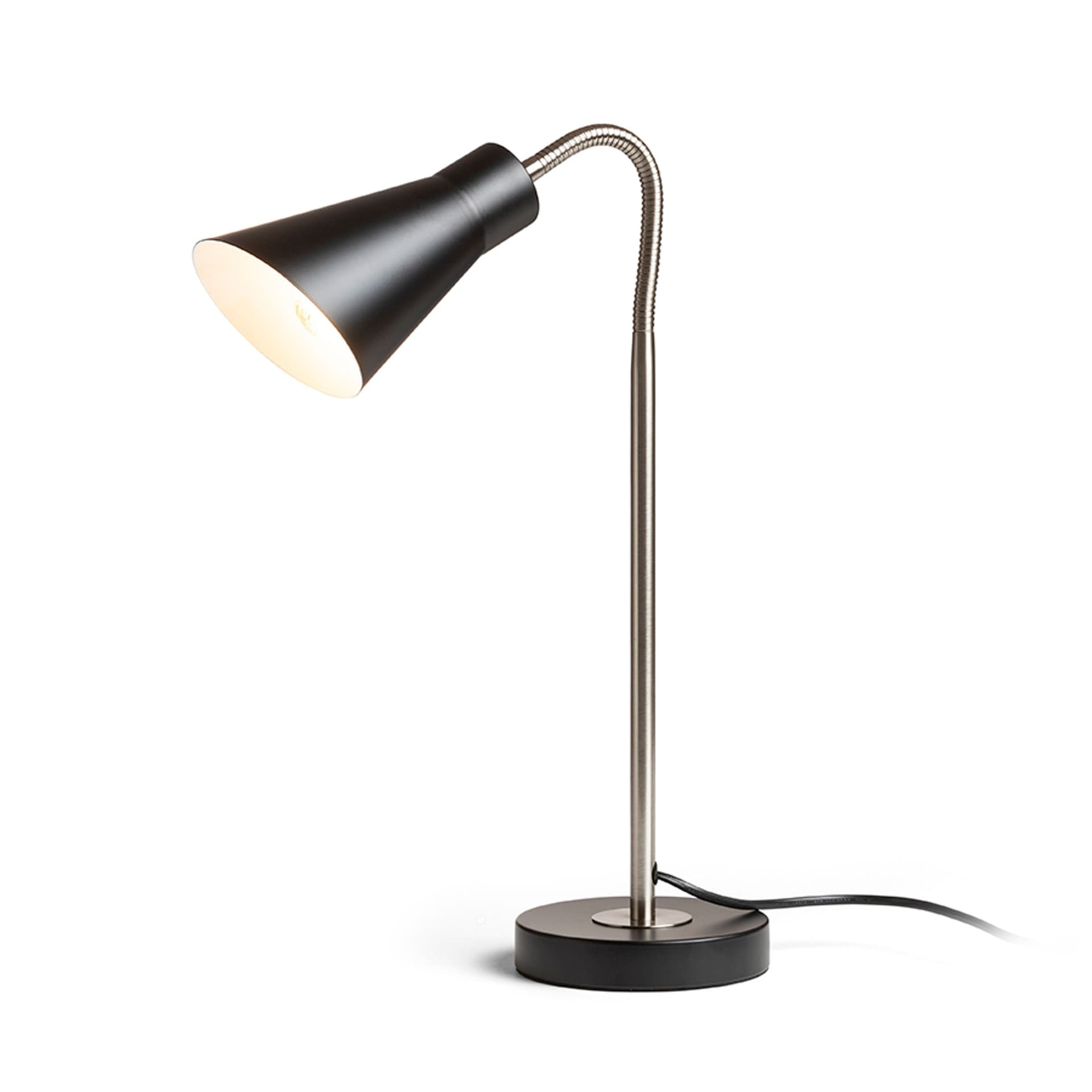 Lampă de masă Rendl Anika, negru mat/nichel mat, 15W