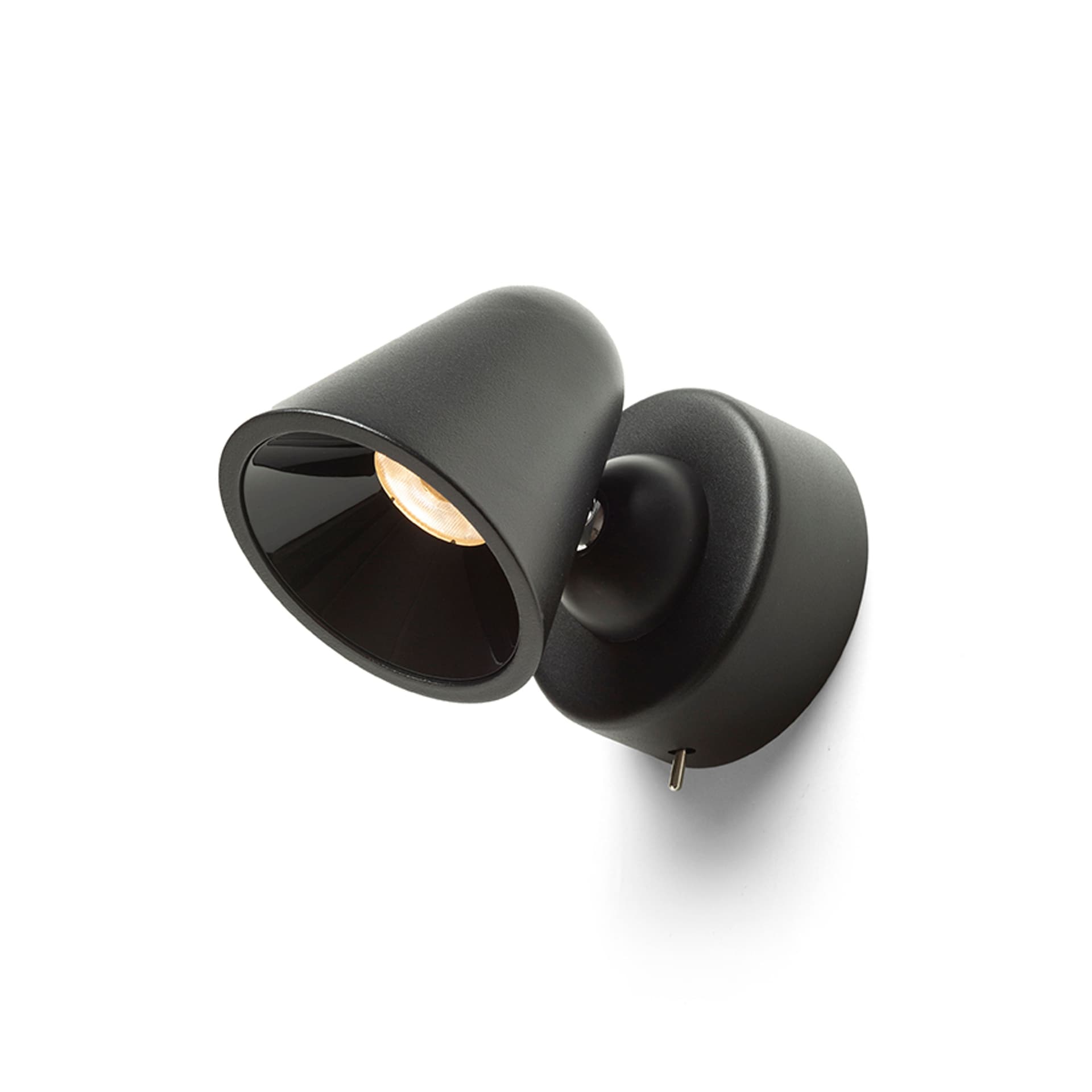 Aplica de perete Rendl neagră, LED cald, 5,6W