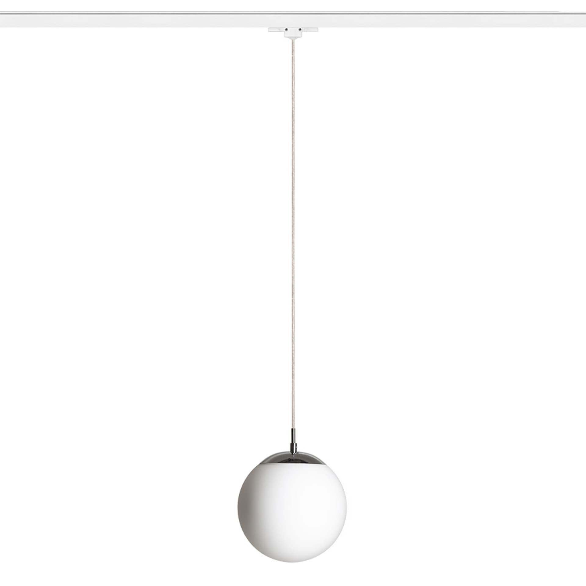 Rendl LUNA 20 pentru șină, sticlă opal și crom, 11W