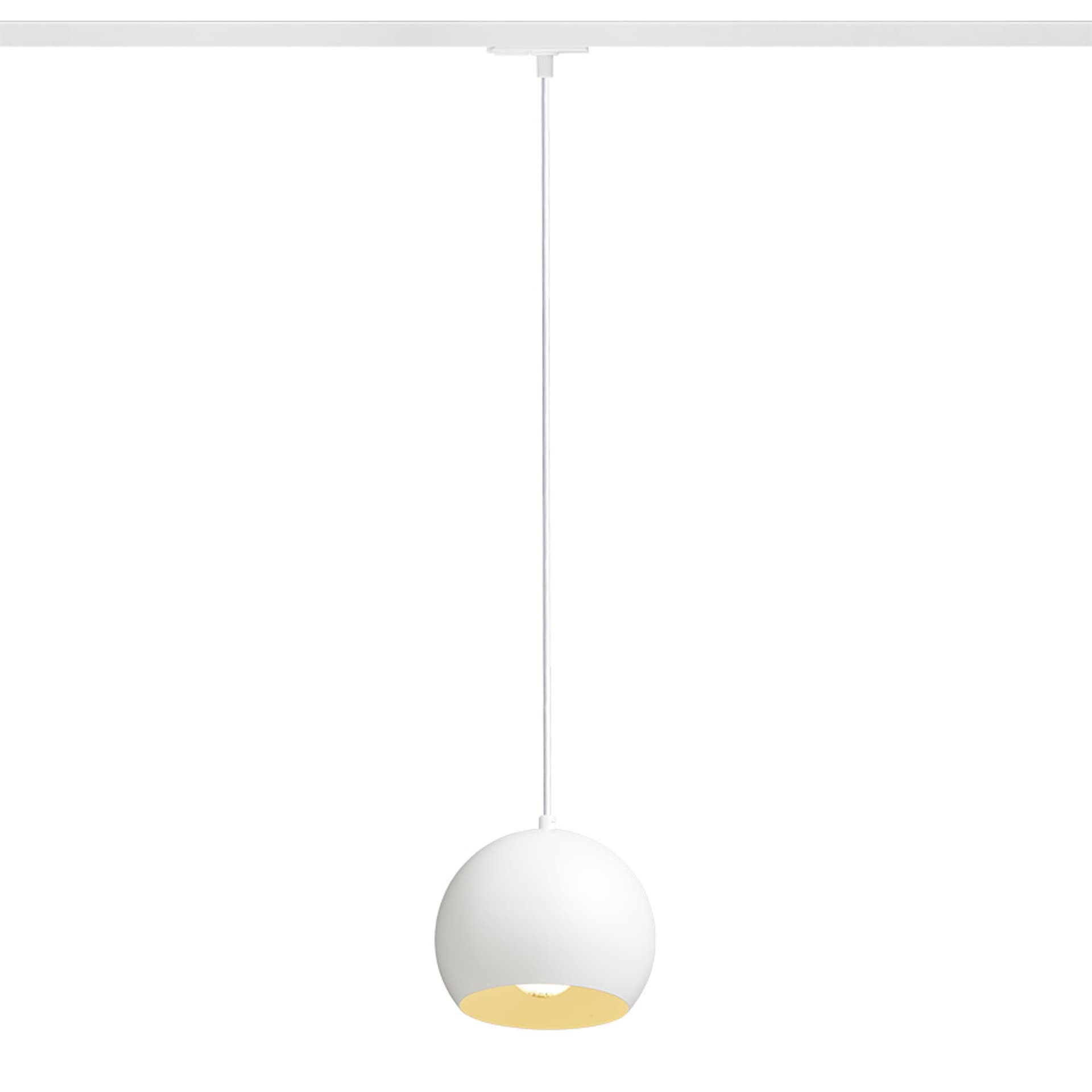 RENDL Agneta suspendată pentru șină 1 circuit, alb, 230V, LED, E27, 11W