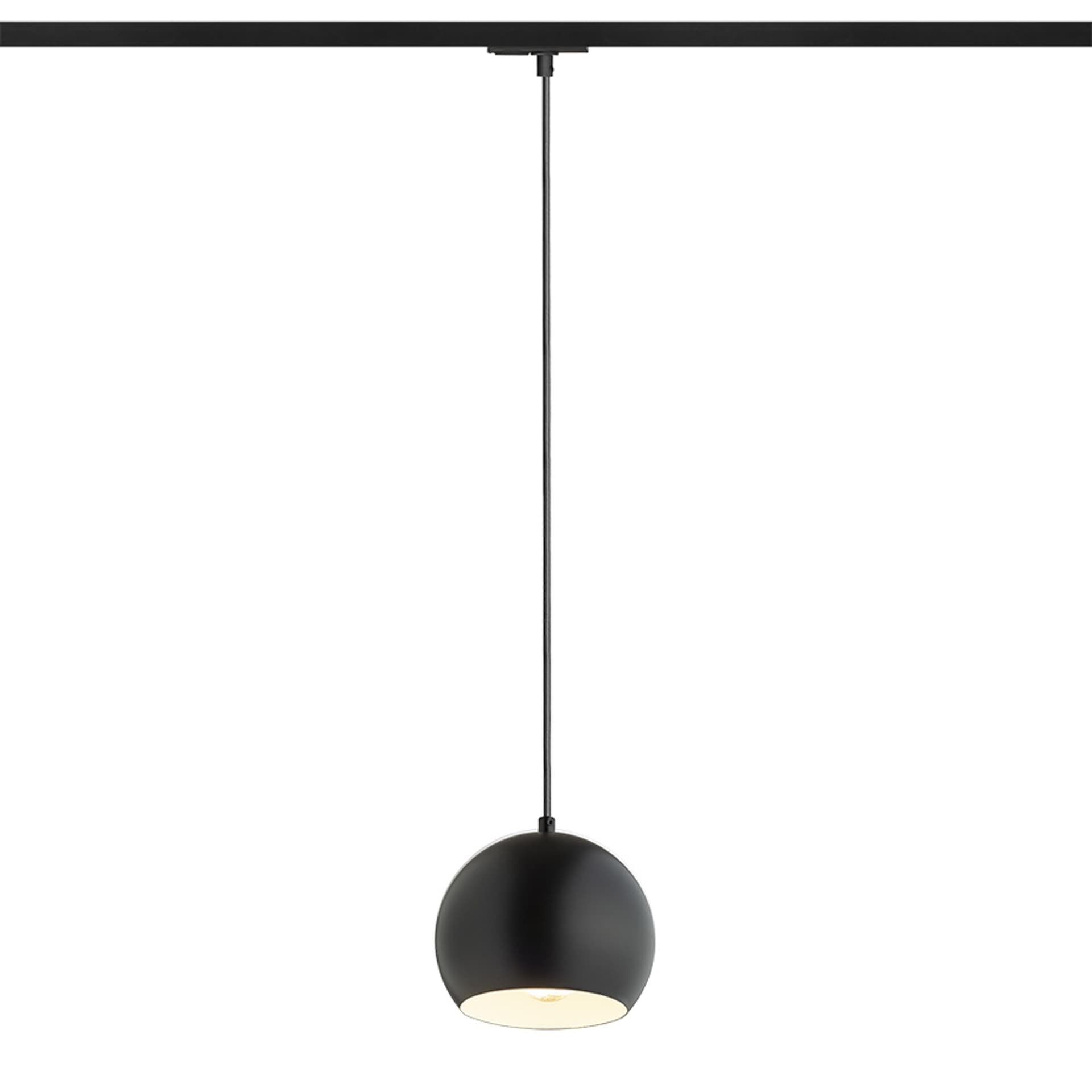 RENDL AGNETA suspendată pentru șină, 1 circuit, negru, 230V, LED, E27, 11W