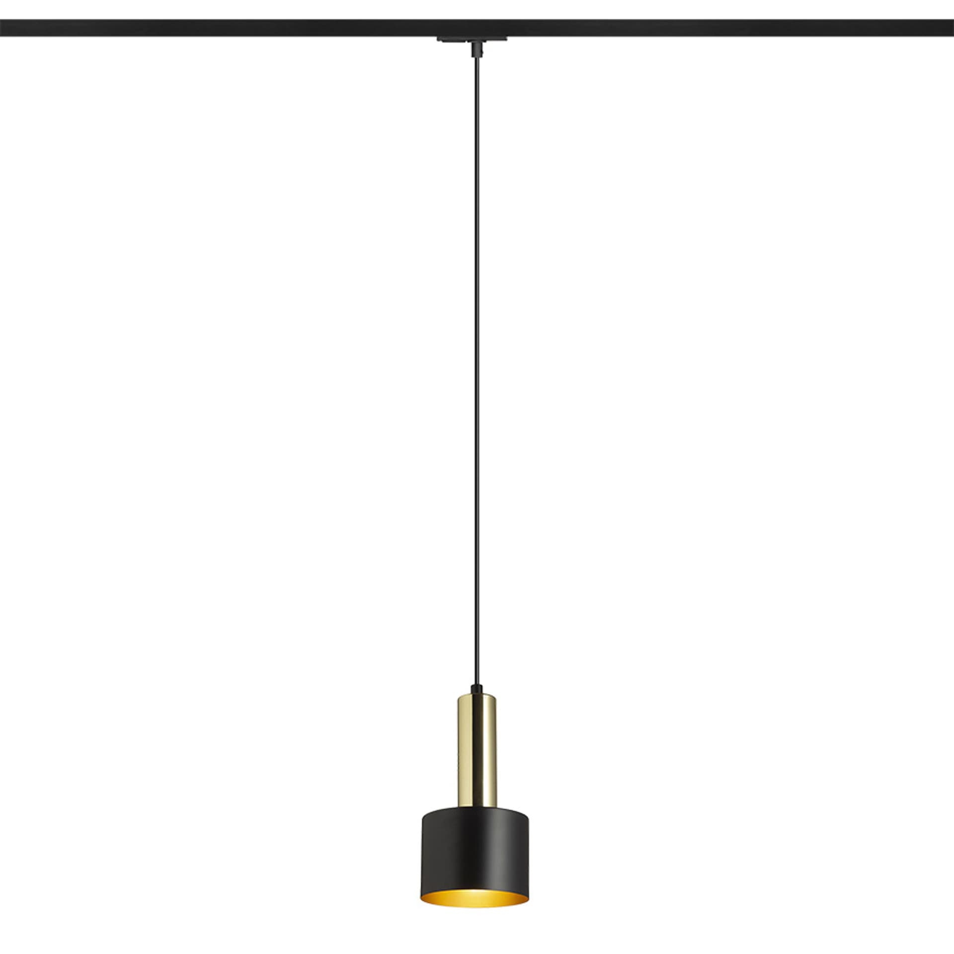 Rendl Giulia 12 pentru șină 1 circuit, negru/auriu, 230V, LED E27 11W