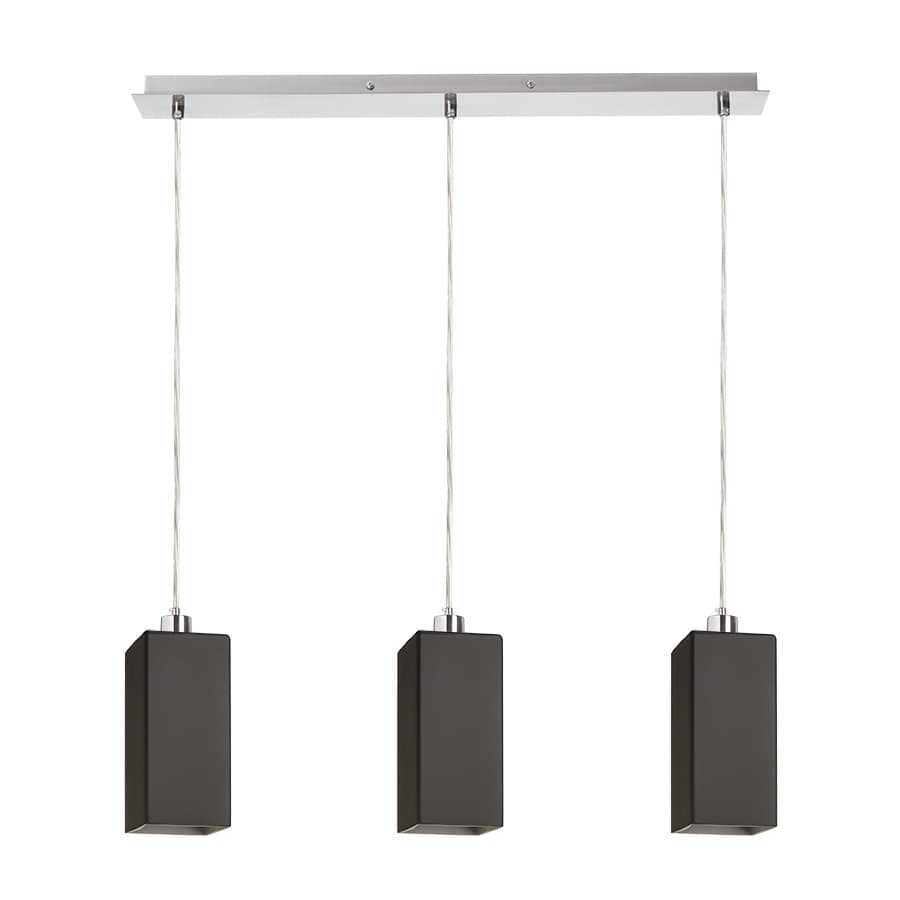 Corp suspendat Rendl negru cu sticlă și nichel mat, 3x15W