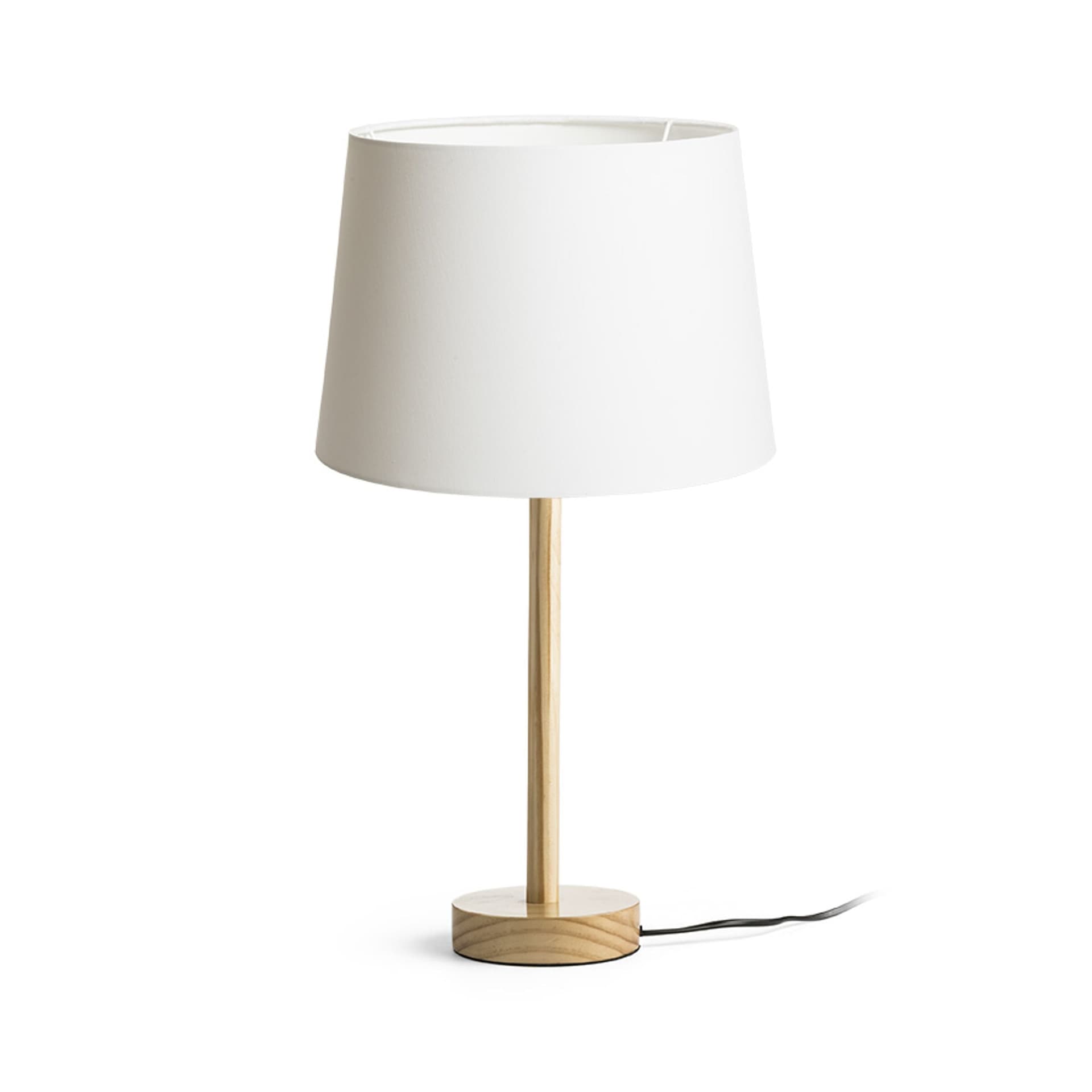 Lampă de masă Rendl Maui/Ambitus 30, alb/lemn, E27, 15W, 230V