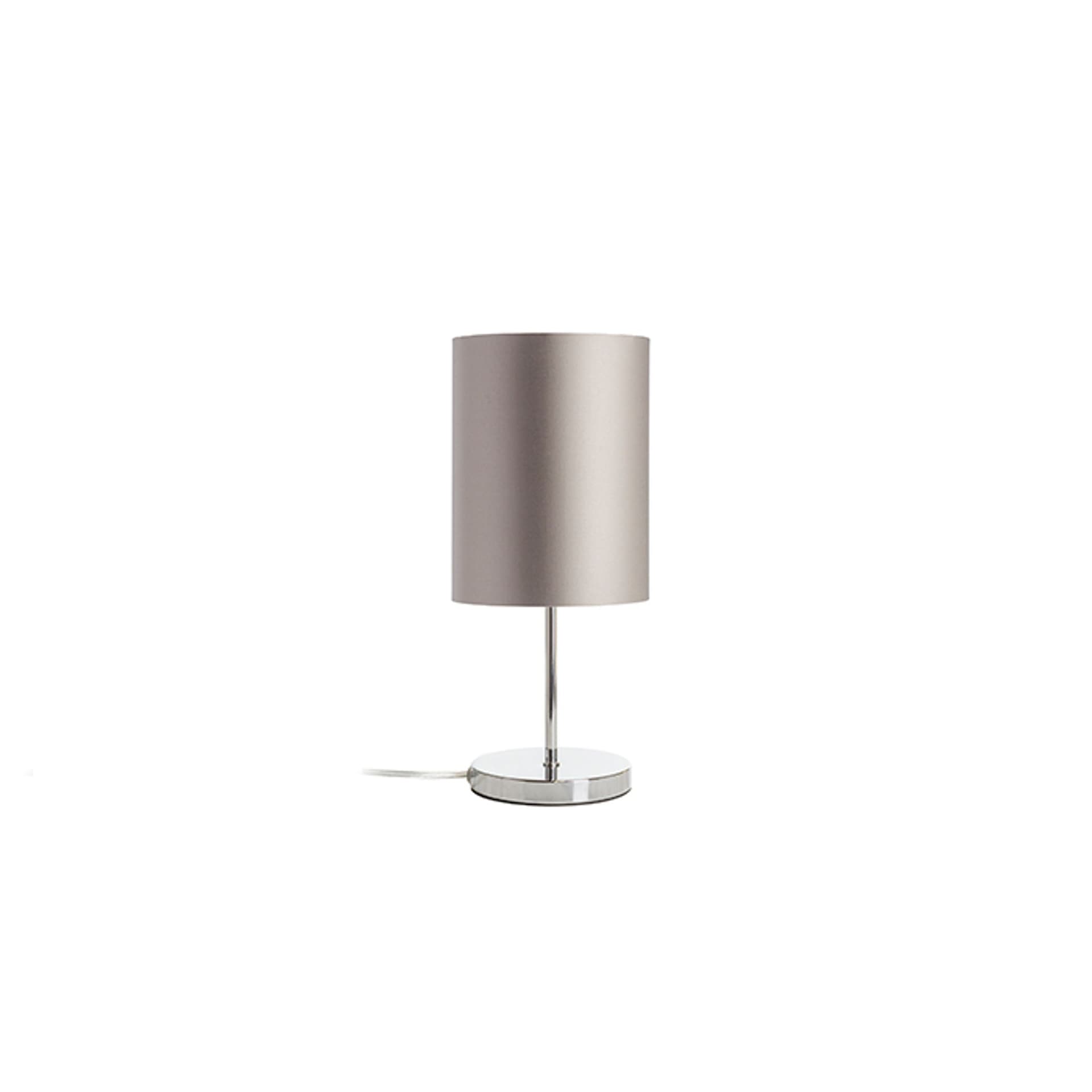 Lampă de masă Monaco, gri/argintiu, PVC/crom, E27, 15W, 230V, 15/20 cm
