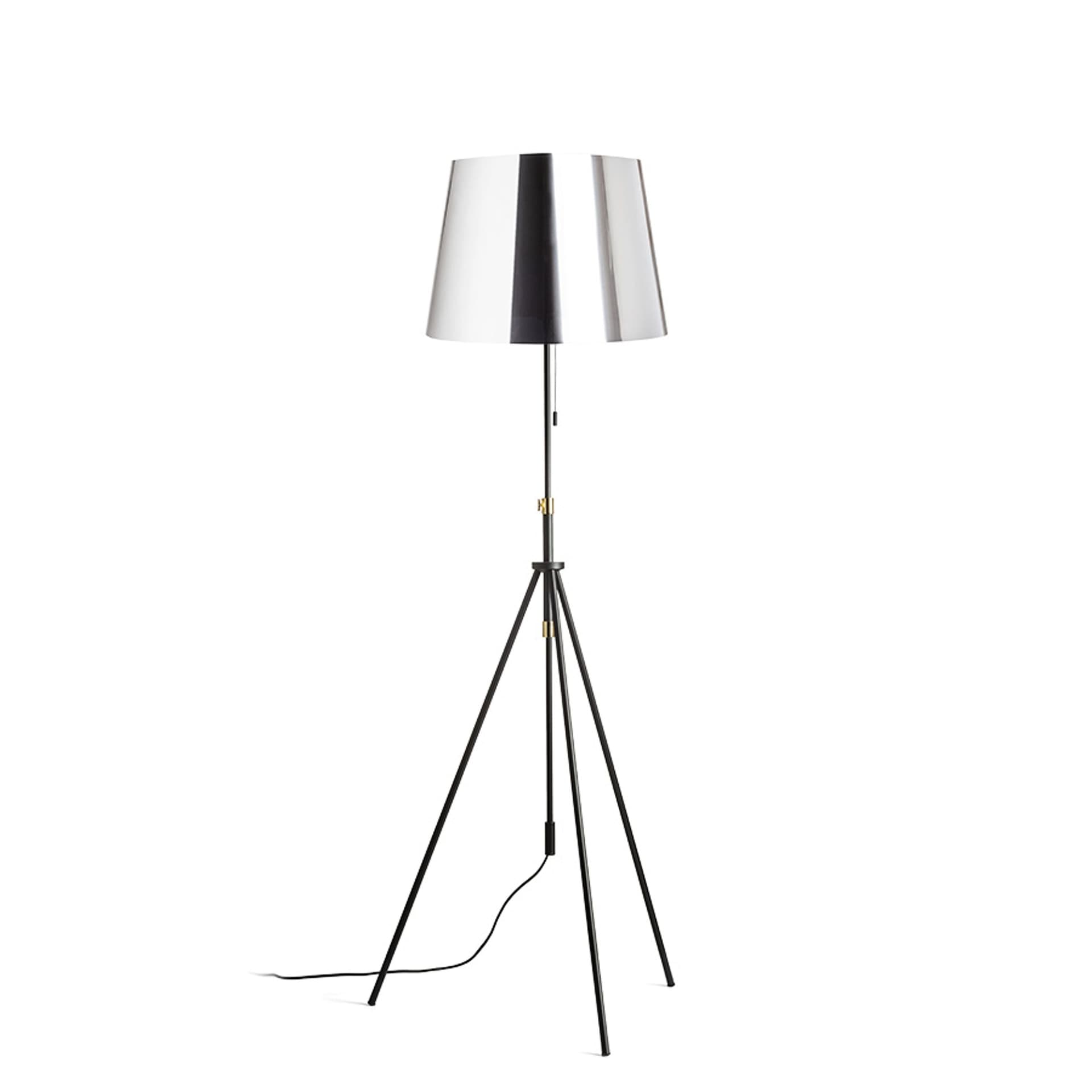 Lampă de podea Rendl Luton/Ilusion, crom/negru/metal, 230V, E27, 15W