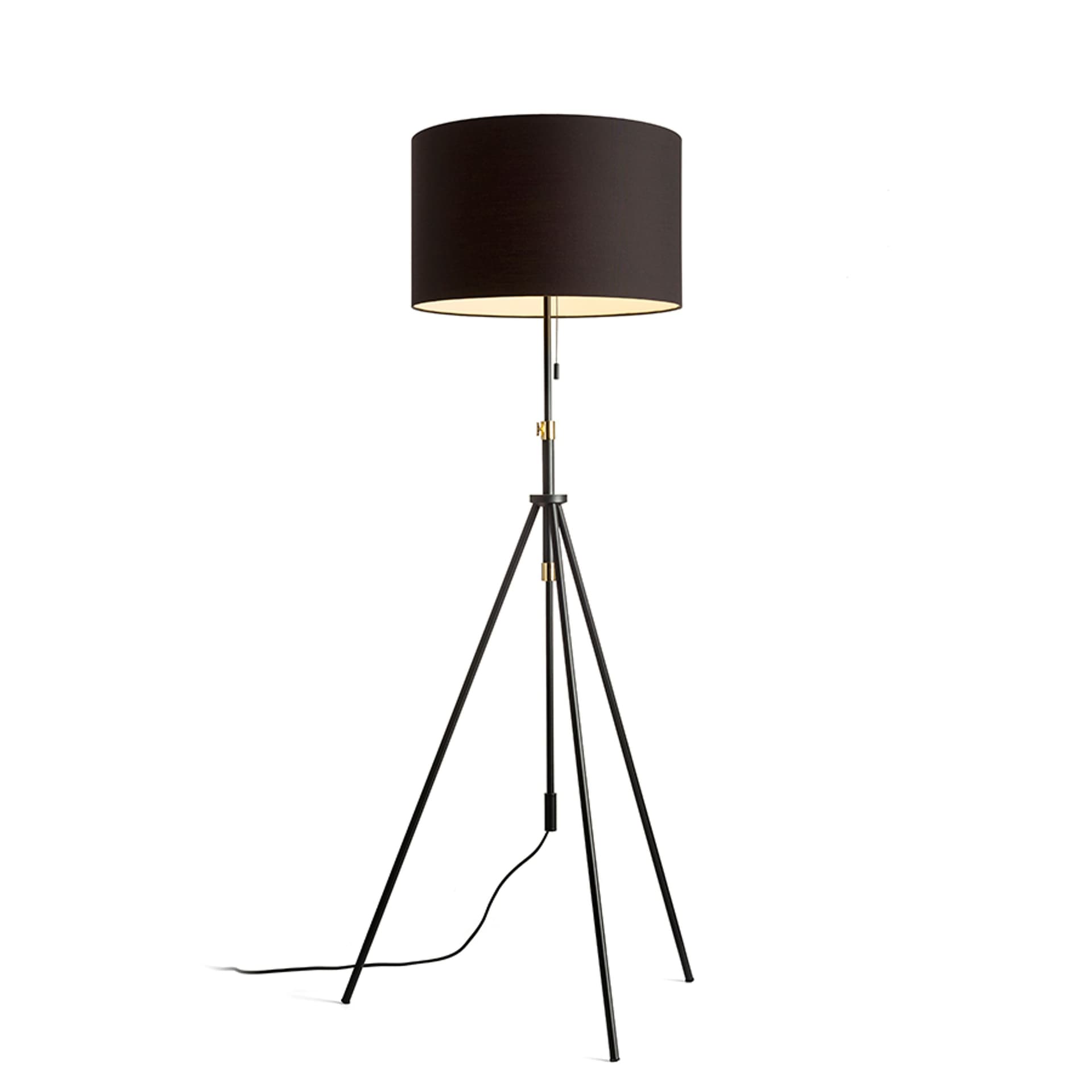 Lampă de podea Rendl Luton/Ron 55, negru/metal, E27, 15W, 230V
