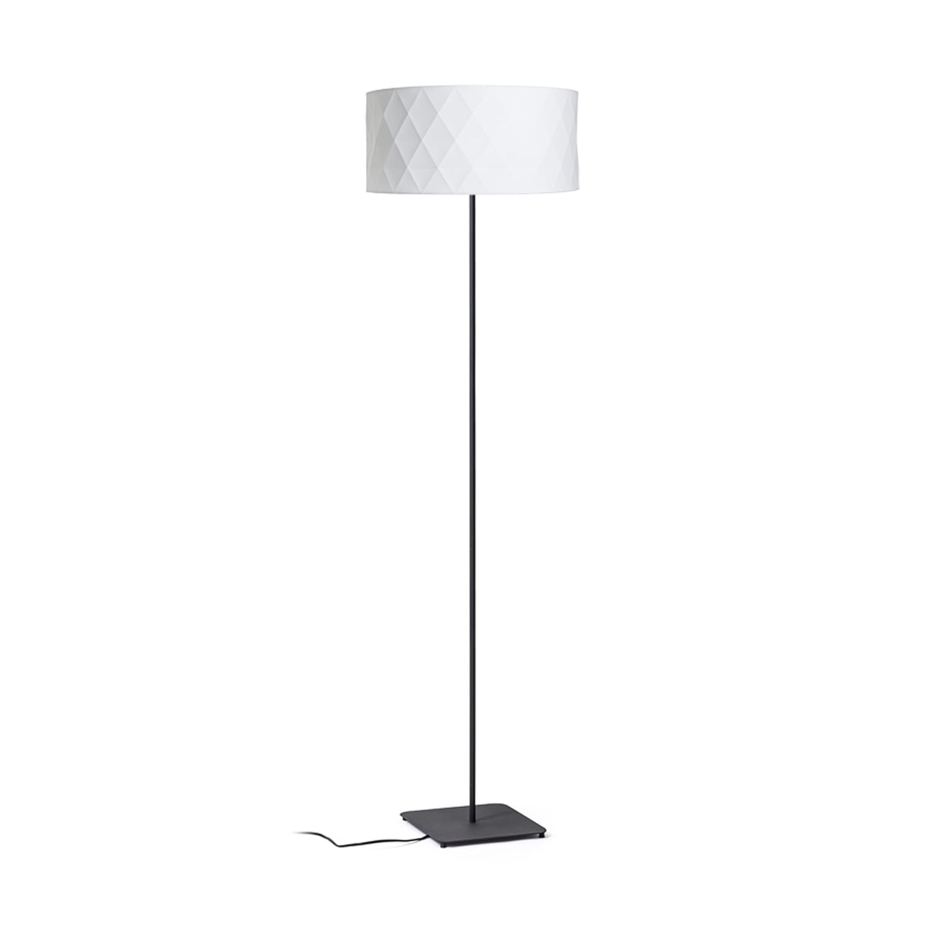 Lampadar Cortina/Jakaranda alb/negru, textil/metal, E27, 15W, 230V