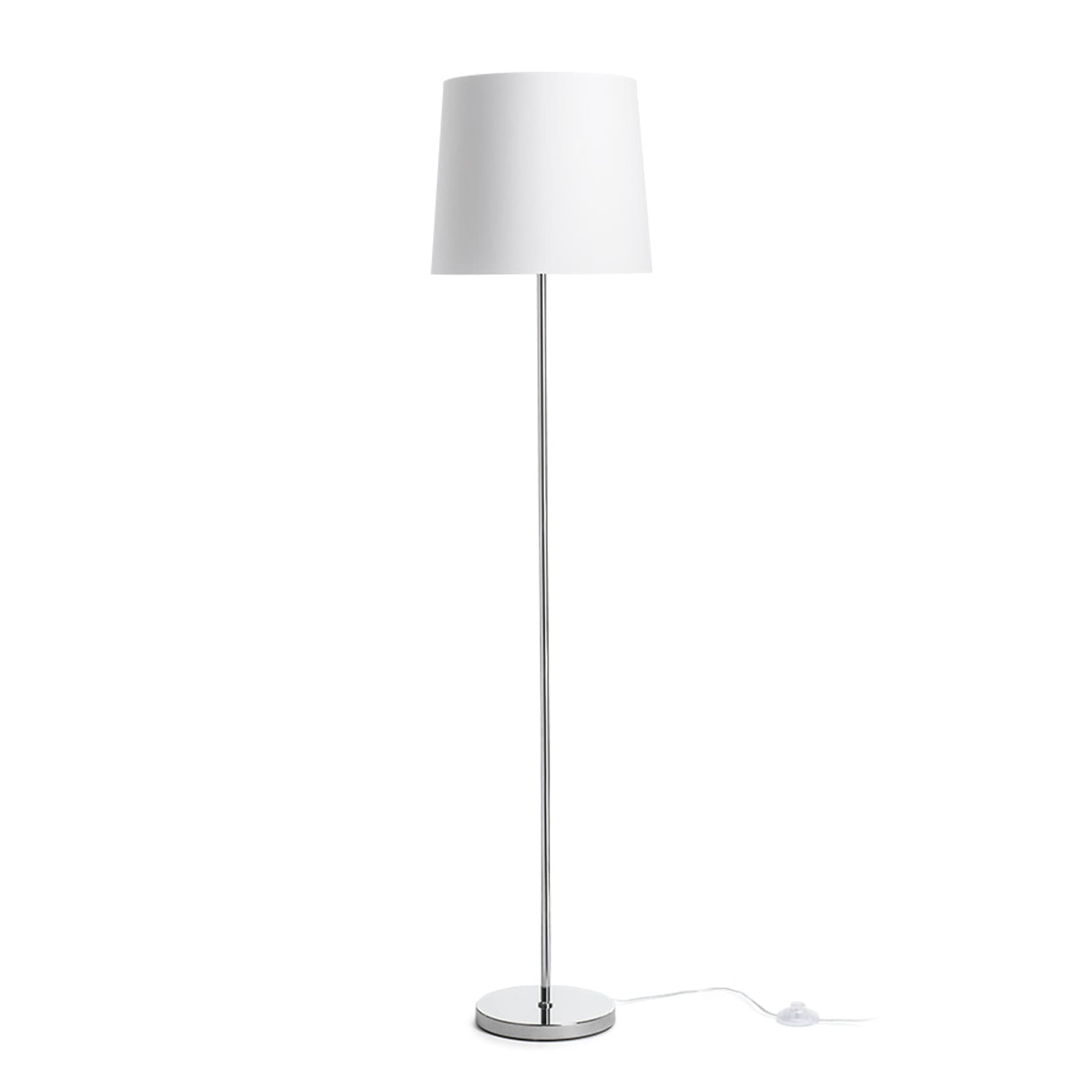 Lampă de podea NYC/CONNY 35 alb/crom, E27, 15W, 230V LED