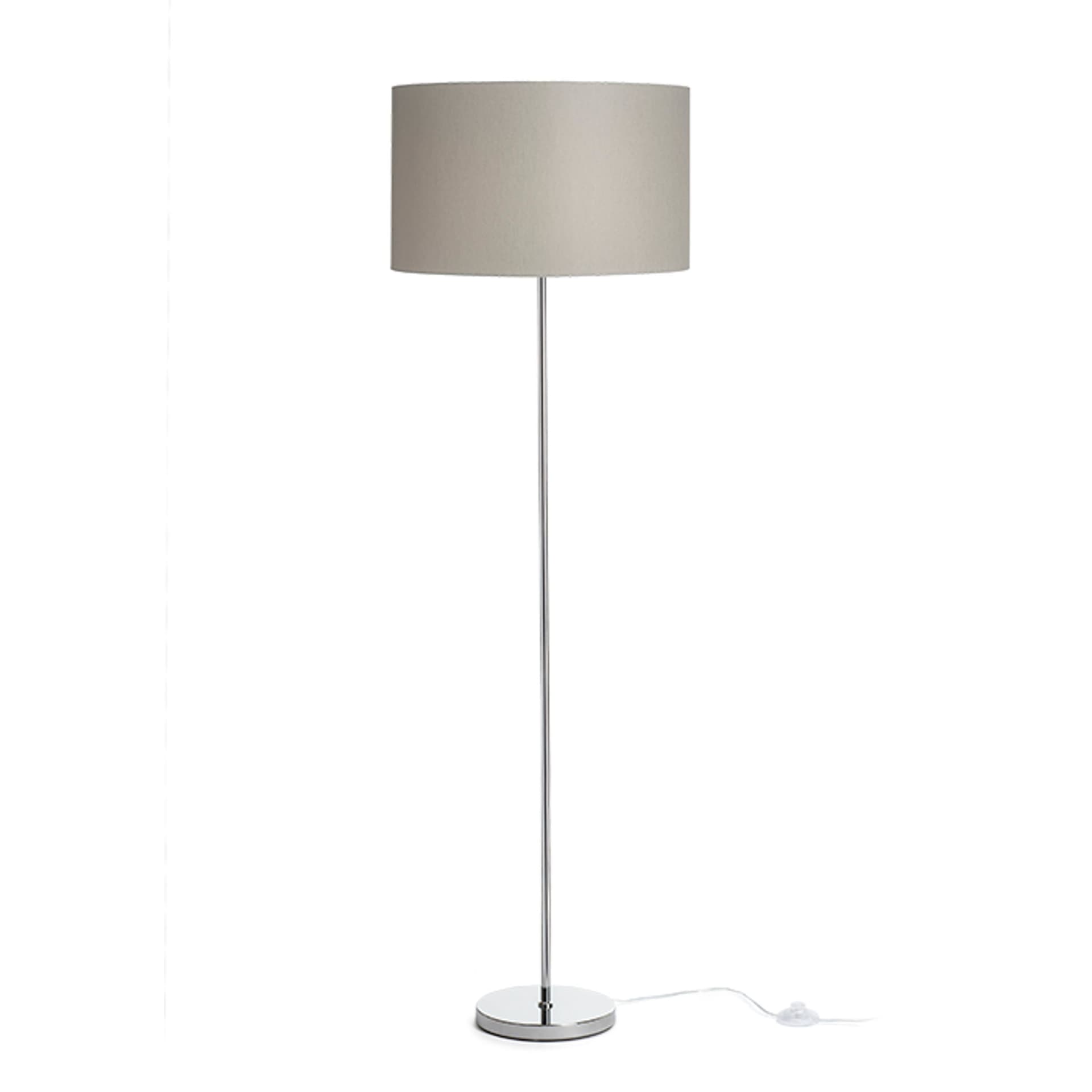 Lampă de podea Rendl gri deschis, crom, 15W
