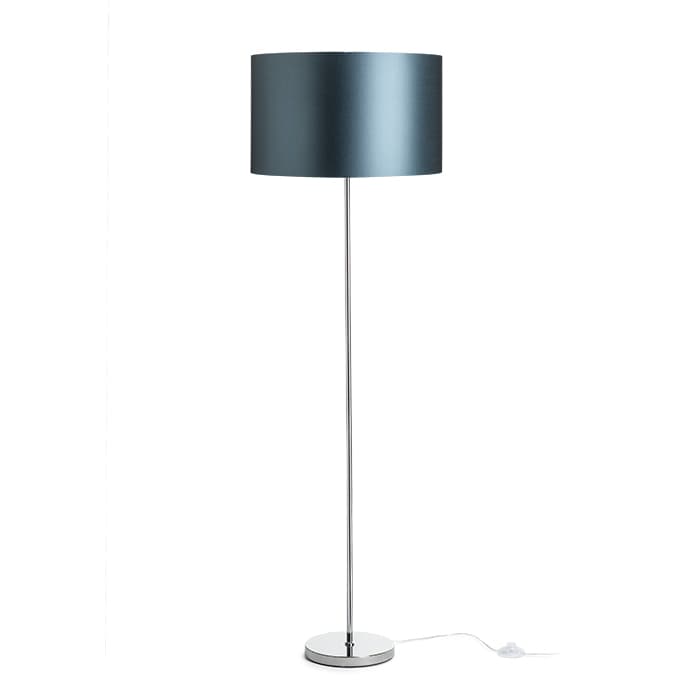RENDL NYC/RON 40/25 de podea Monaco petrol/argintiu PVC/crom 230V LED E27 15W