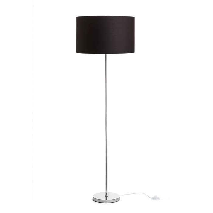 RENDL NYC/RON 40/25 de podea poligot negru/crom 230V LED E27 15W