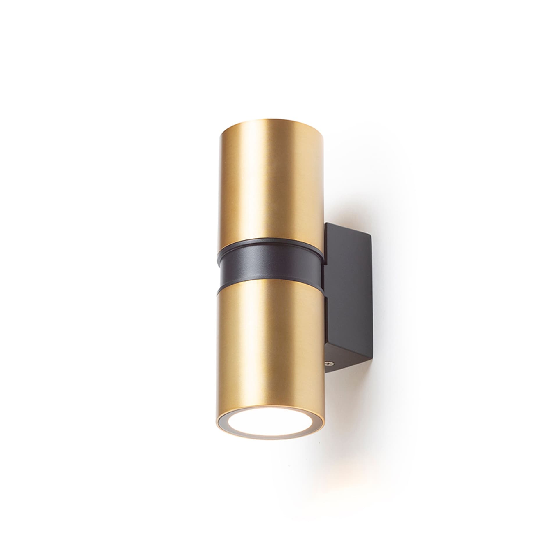Aplica de perete Rendl MANO, alamă periată/negru, 2x8W