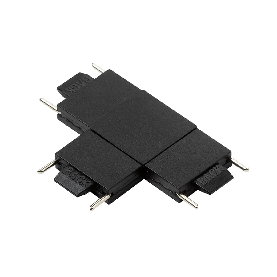 Conector T Rendl negru 24V pentru sisteme pe șină moderne