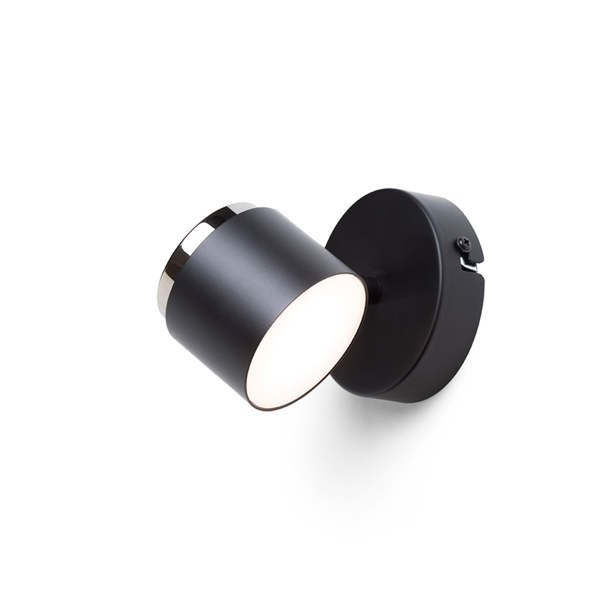 Aplica de perete Rendl, negru-crom, LED 4,2W