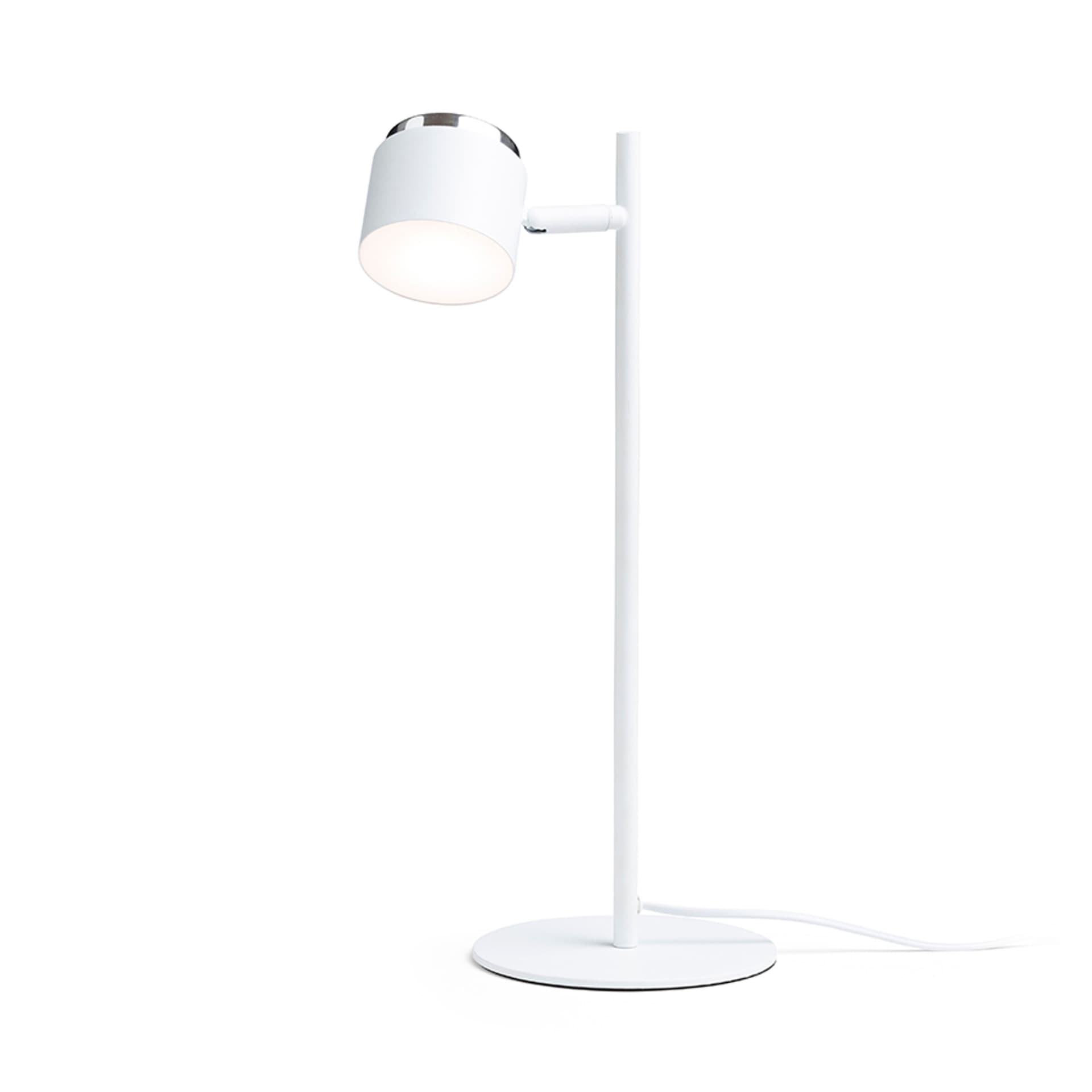 Lampă de masă Rendl Nova, alb/crom, acrilic mat, LED 4.2W, 3000K