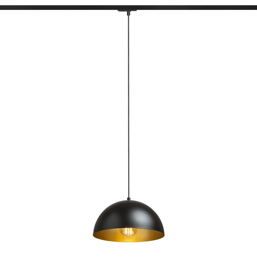 RENDL GLADYS 30 pentru șină cu 1 circuit negru/auriu 230V LED E27 15W