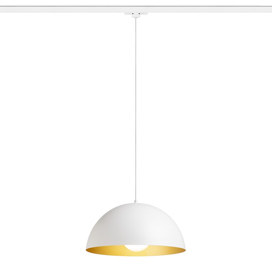 RENDL GLADYS 40 pentru șina cu 3-circuite alb/auriu 230V LED E27 15W
