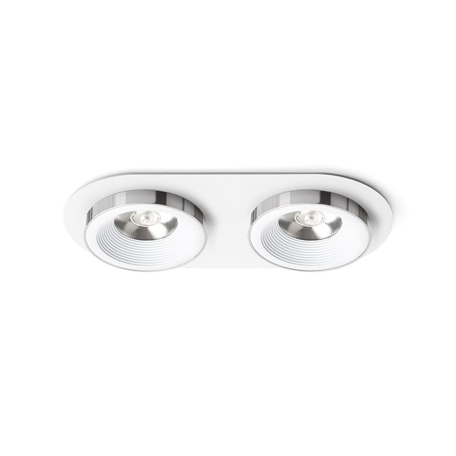 Corp încastrat Rendl alb crom, 230V, 2x10W