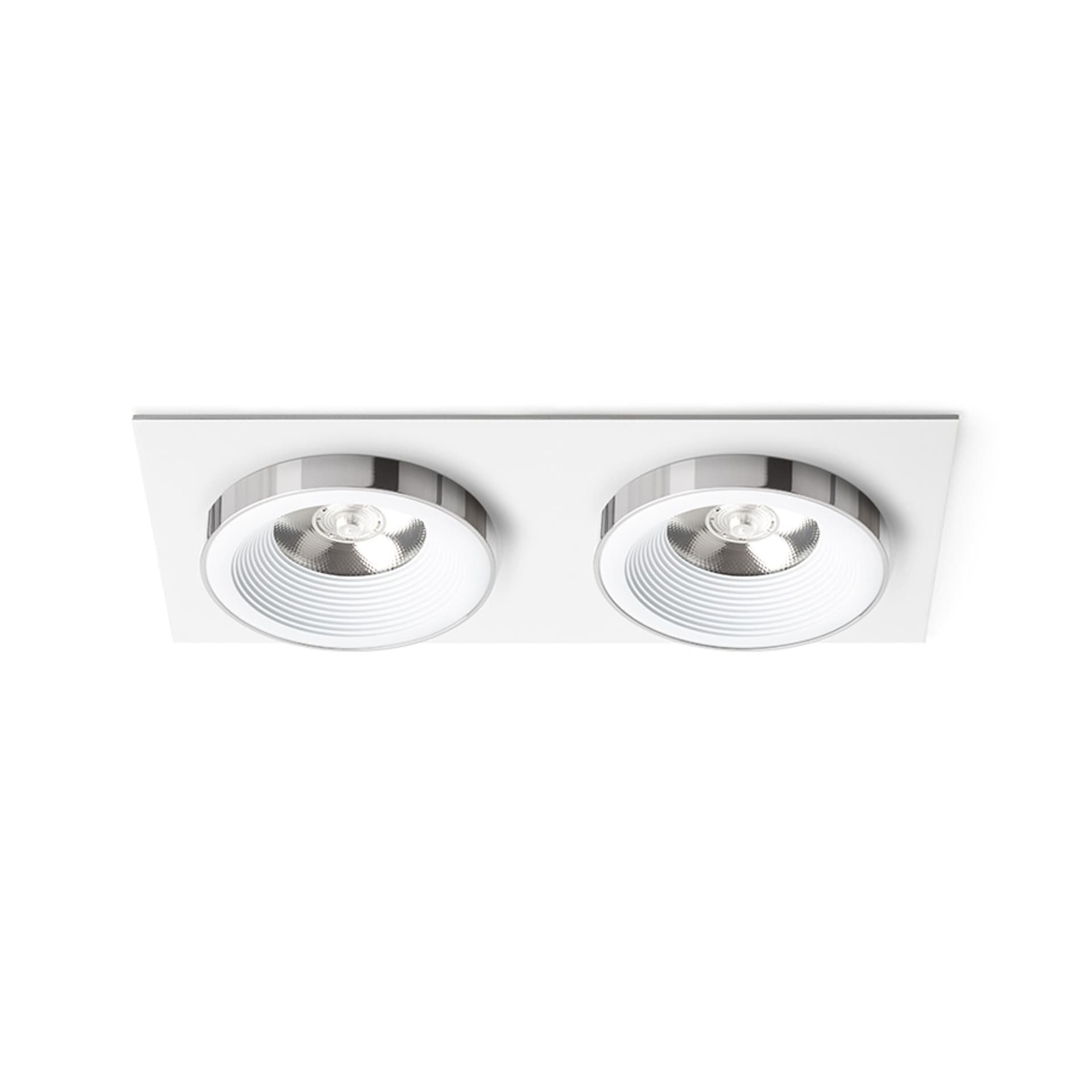 Spot încastrat Rendl alb crom, LED 2x10W, lumină caldă