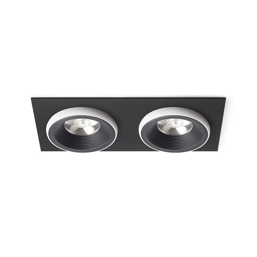 RENDL SHARM SQ II încastrat negru/alb 230V LED 2x10W 24° 3000K