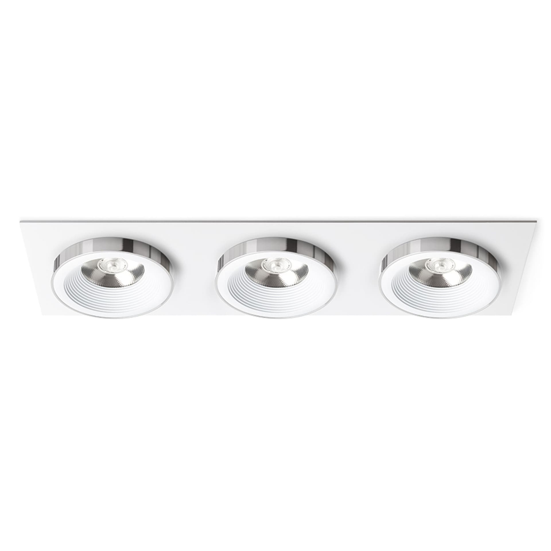 Spot încastrat Rendl, alb-crom, lumină caldă, 3x10W