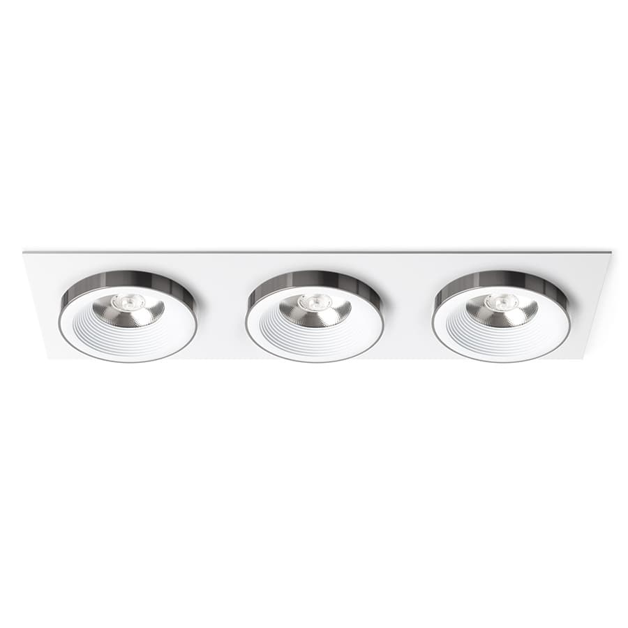 RENDL SHARM SQ III încastrat alb crom negru 230V LED 3x10W 24° 3000K