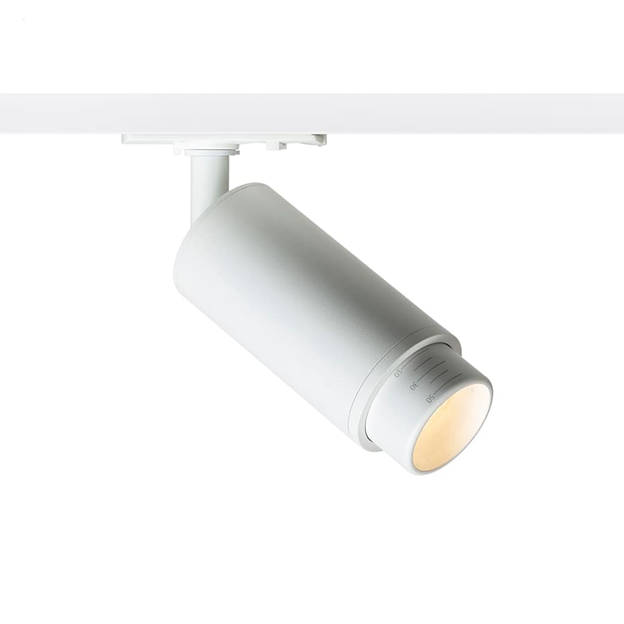 RENDL OPTIMUS 2 pentru șină cu 1 circuit alb 230V LED GU10 9W 25 65°