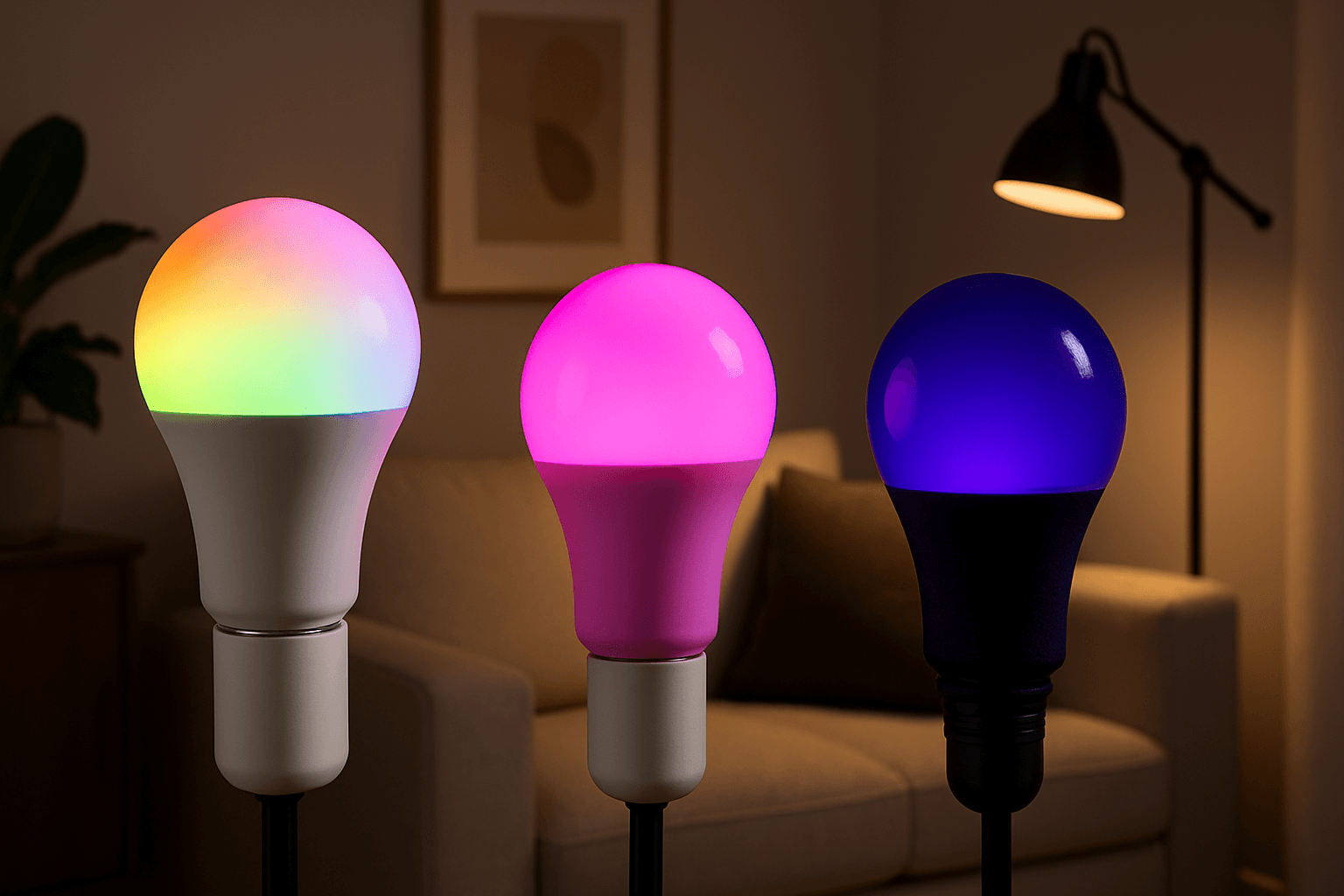 Becuri color changing: RGB, colorat fix sau blacklight?