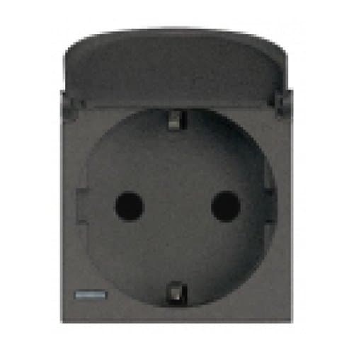 PRZ HS4141PW Axolute Priză Schuko 2P+E 16A șurub Negru