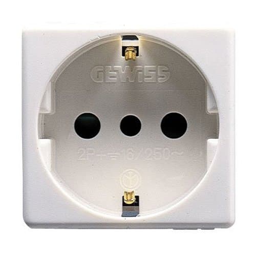 PRZ GW20205 Priză Prot Copii IT/DE 250V 2P+E 16A 2m SY/WH