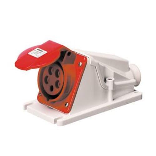 GW62493 Priză ind fixă 90G 3P+N+T 32A 400V 6h Roșu