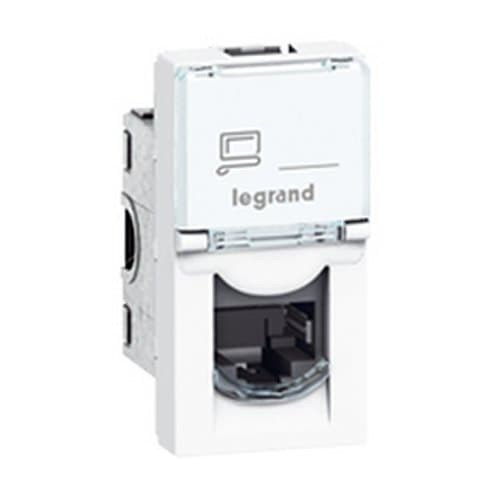 PRZ 076573 Mosaic Priză RJ45 STP cat 6a 1 modul Alb