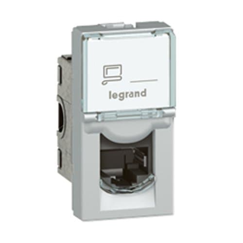 PRZ 079461 Mosaic Priză RJ45 UTP cat 6 1 modul Aluminiu
