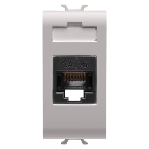 PRZ GW13423 Priză RJ45 UTP cat 6 1 modul CH/Bej Satin