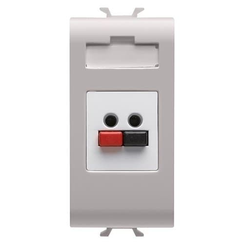PRZ GW13458 Priză microfon/boxă 1 modul CH/Bej Satin