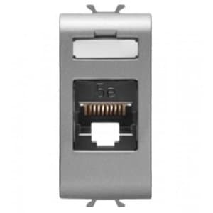 PRZ GW14421 Priză RJ45 UTP cat 5e 1 modul CH/Gri Titan