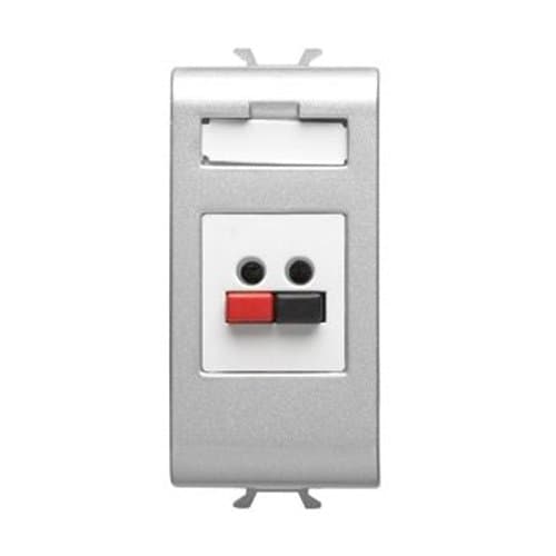 PRZ GW14458 Priză microfon/boxă 1 modul CH/Gri Titan