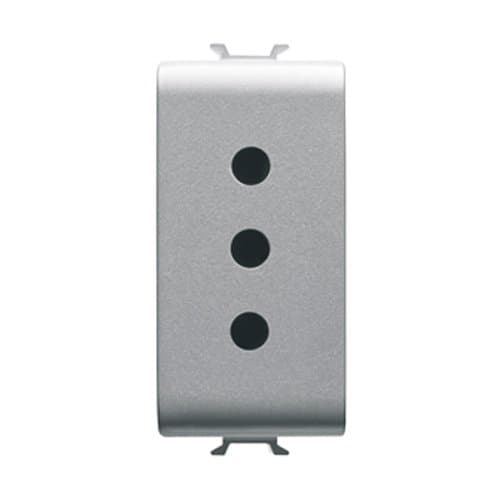 PRZ GW14201 Priză 2P+E 10A P11 1 modul CH/Gri Titan