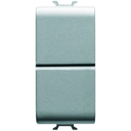 GW14141 Buton 16A NO+1P dublu 1 modul CH/Gri Titan