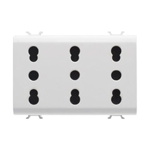 PRZ GW10209 Priză triplă 2P+E 16A P17-11 CH/Alb
