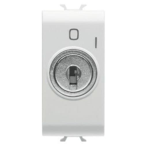 GW10006 Întrerupător cu cheie bipolar simbol 0/I 10A CH/Alb