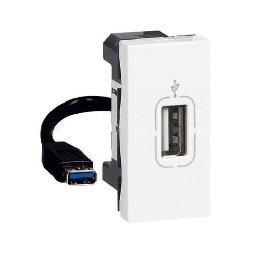 PRZ 078746 Mosaic Priză USB mamă preconect 15 cm 1m Alb