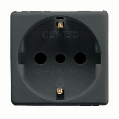 PRZ GW21205 Priză Pr Copii IT/DE 250V 2P+E 16A 2m SY/BK