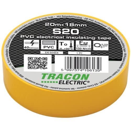 Bandă izolatoare 18x0.125mm 20m Galben