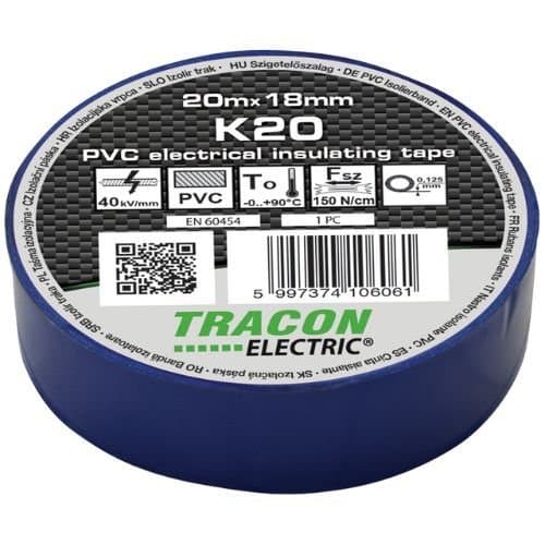 Bandă izolatoare 18x0.125mm 20m Albastru