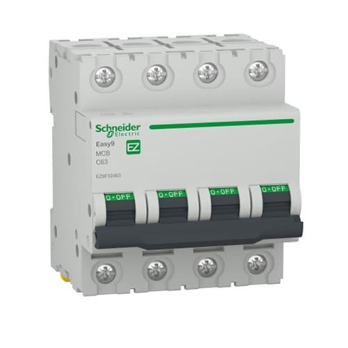DJC EZ9F32463 Disjunctor tetrapolar 63A C 4.5KA 4M