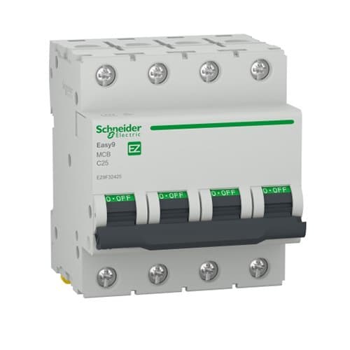 DJC EZ9F32425 Disjunctor tetrapolar 25A C 4.5KA 4M