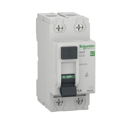 EZ9R32225 Întrerupător diferențial RCCB 2P 25A 6KA 30mA 2M