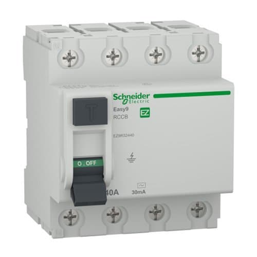 EZ9R32440 Întrerupător diferențial RCCB 4P 40A 6KA 30mA 4M
